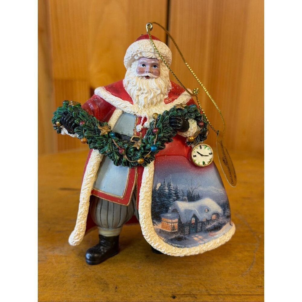 1992 Ashton Drake Olde World Santa Ornament Thomas Kinkade (7225)
